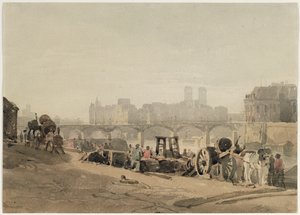 Île de la Cité, Paris - Richard Parkes Bonington
